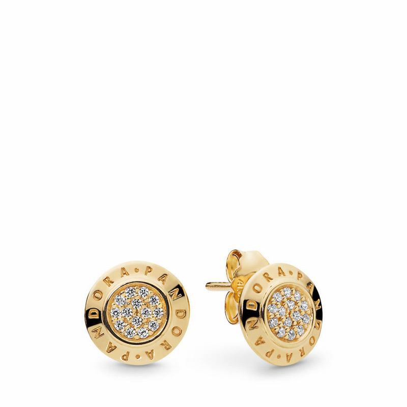 Pandora Australia Shine™ Signature Stud Earrings - 18ct Gold Plated | OMTEWX972